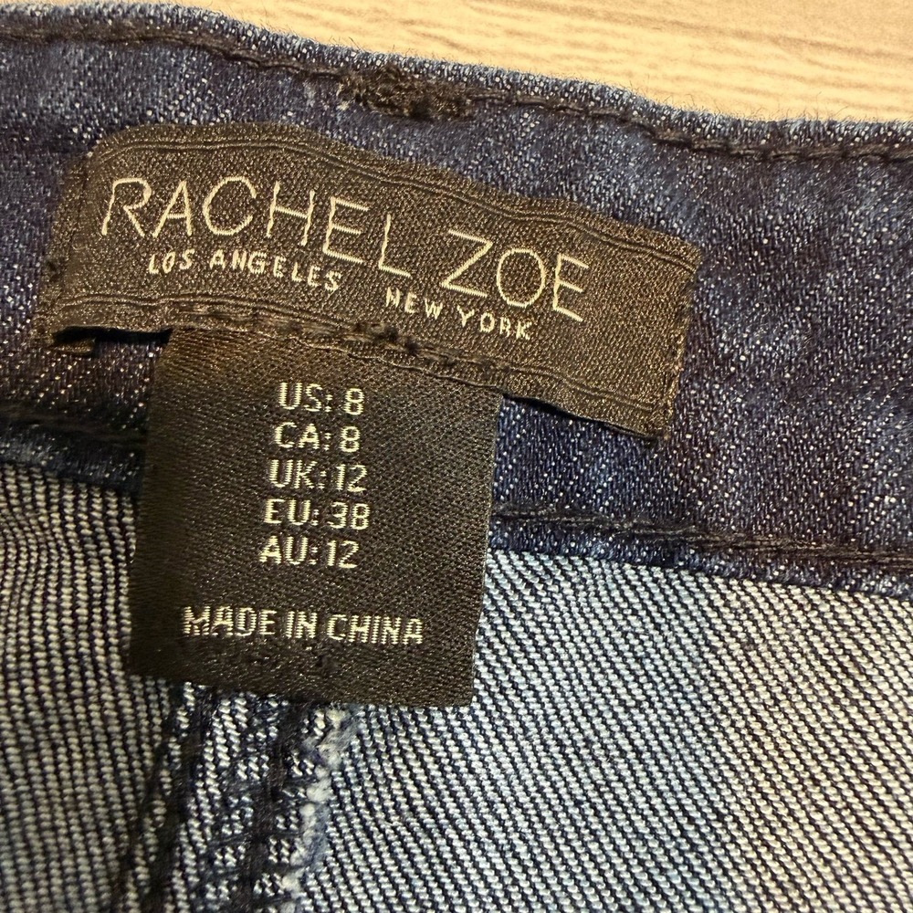 Rachel Zoe dark denim wide leg jeans women's size 8 - Picture 5 of 10